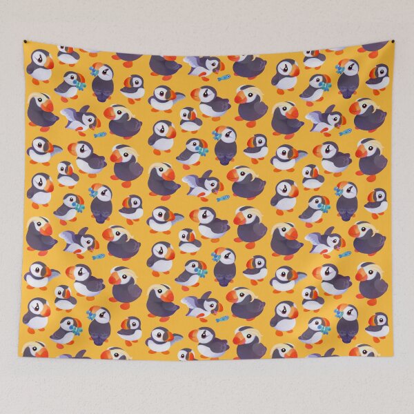 Item preview, Happy puffin - yellow designed and sold by pikaole.