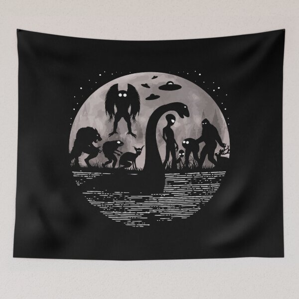 Item preview, Bigfoot Loch Ness Monster Mothman And Aliens! Funny Cryptid designed and sold by EVance418.