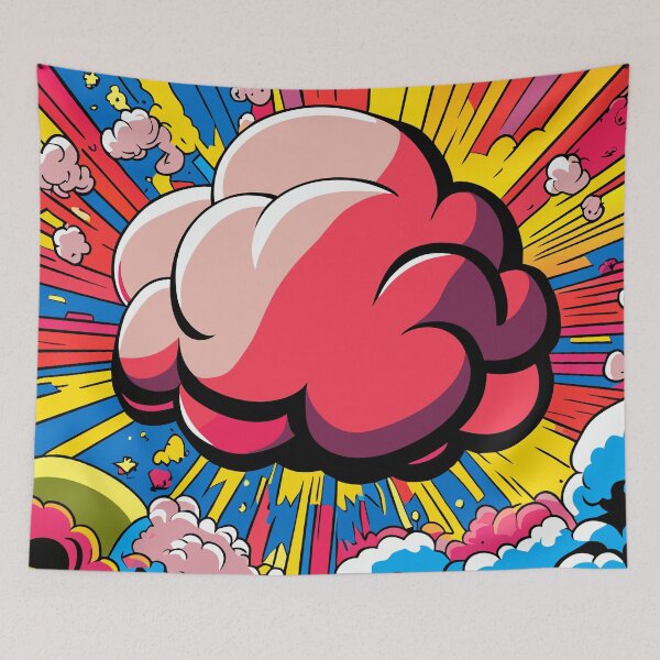 Item preview,  Cloud Pop Art Sticker designed and sold by jokereddog.