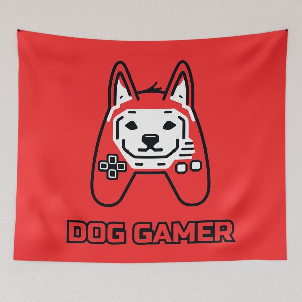 Item preview, logo (DOG GAMEPAD RED) DOG GAMER designed and sold by atzek.