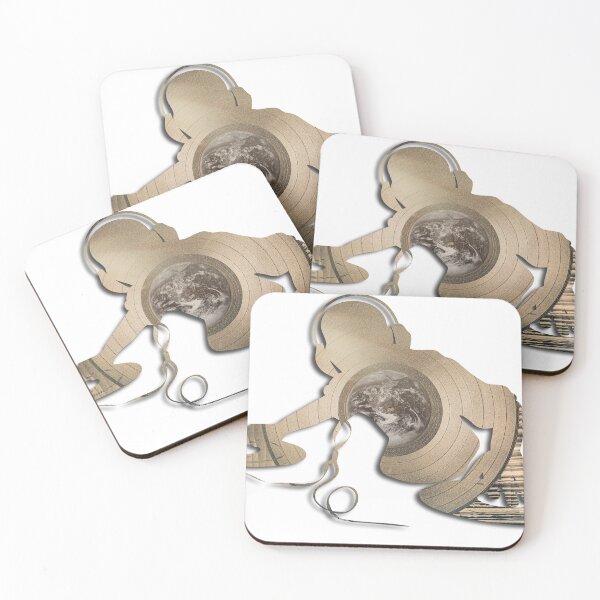 Item preview, Gold vinyl record with scratching DJ designed and sold by Boogeyman Bill.
