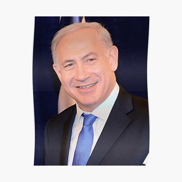 Benjamin Netanyahu Portrait Poster