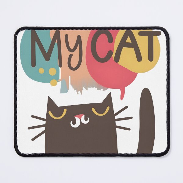 Item preview, Proudly Smiling Cute Cartoon Black Cat - My Feline Companion designed and sold by ratchawoot.