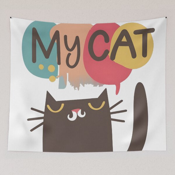 Item preview, Proudly Smiling Cute Cartoon Black Cat - My Feline Companion designed and sold by ratchawoot.