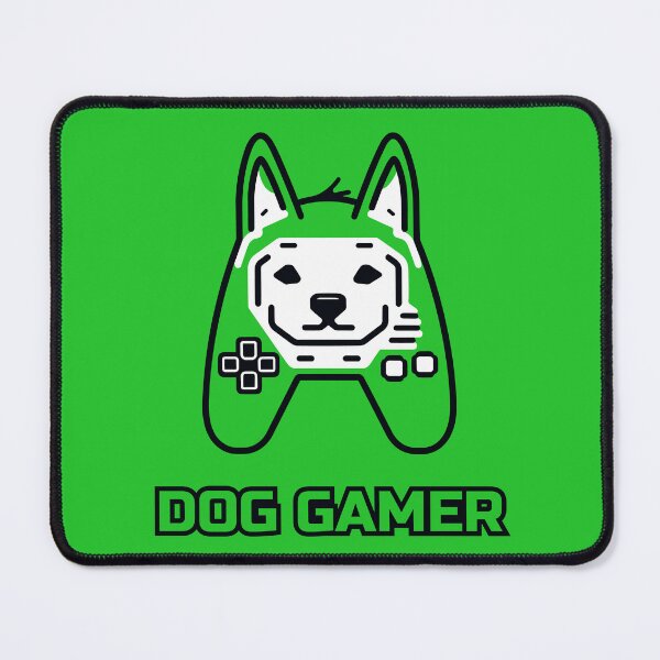 Item preview, logo (DOG GAMEPAD GREEN) DOG GAMER designed and sold by atzek.