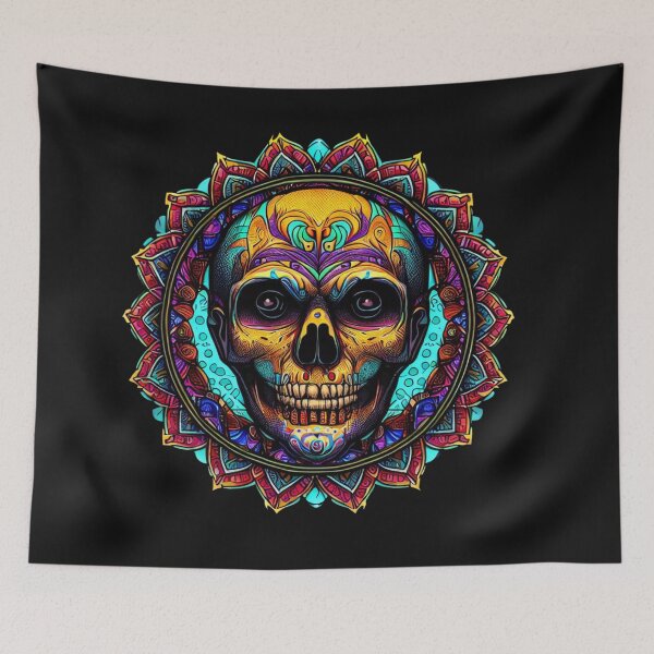 Item preview, Halloween Skull Skrull Día de los Muertos designed and sold by gringourmand.