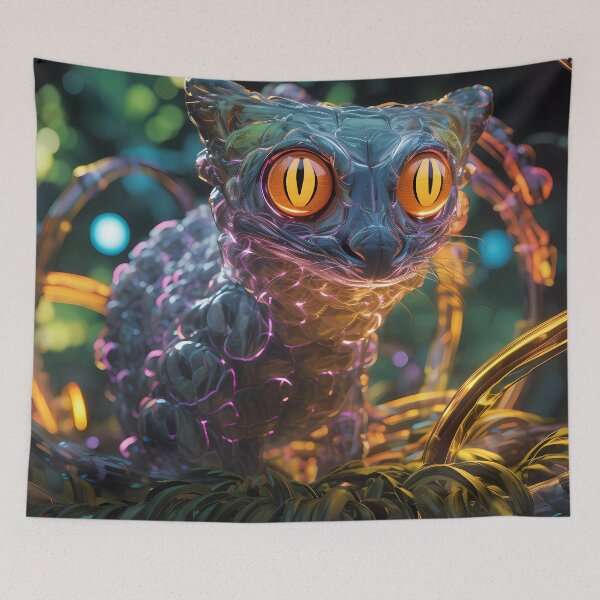 Item preview, “Ratatoskr: Mutant hybrid remix with cat and snake” designed and sold by Art-Vortex-fr.