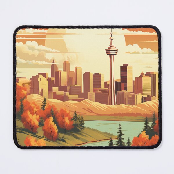 Item preview, A Vintage Travel Illustration of Calgary - Canada  designed and sold by GoodOldVintage.