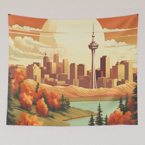 Item preview, A Vintage Travel Illustration of Calgary - Canada  designed and sold by GoodOldVintage.