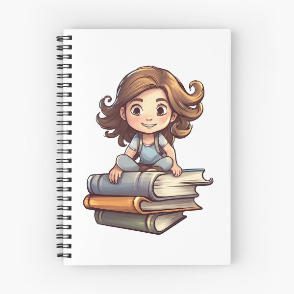 Item preview, Linda niña en libros designed and sold by CraftyDigital.