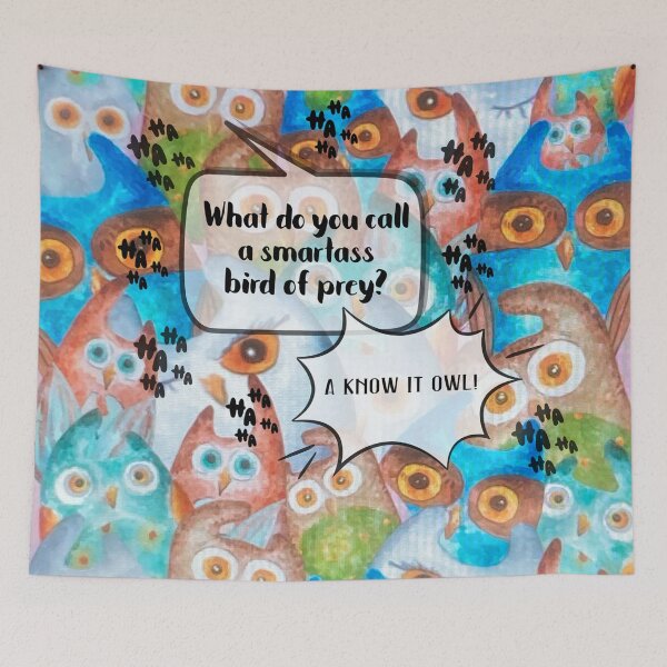 Item preview, Owl Joke With You About the Sassy Bird of Prey designed and sold by gleefulme.