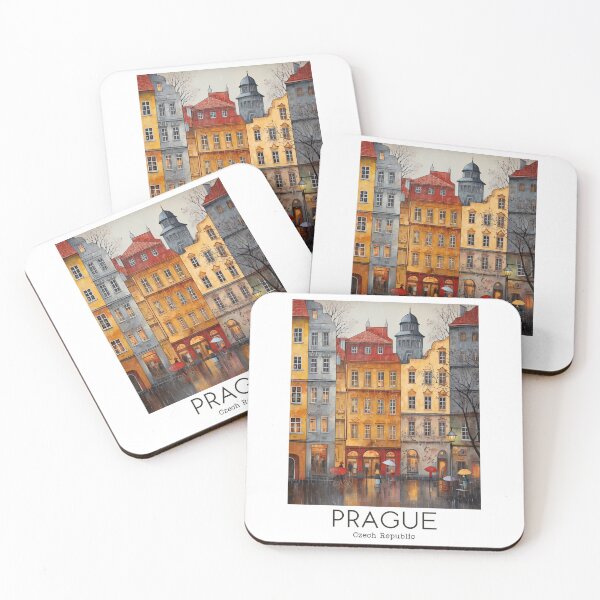 Item preview, A Vintage Travel Illustration of Prague - Czech Republic designed and sold by GoodOldVintage.