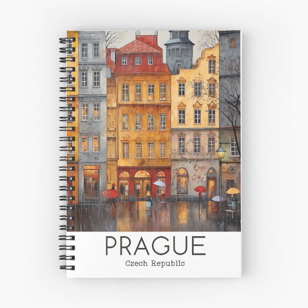 Item preview, A Vintage Travel Illustration of Prague - Czech Republic designed and sold by GoodOldVintage.