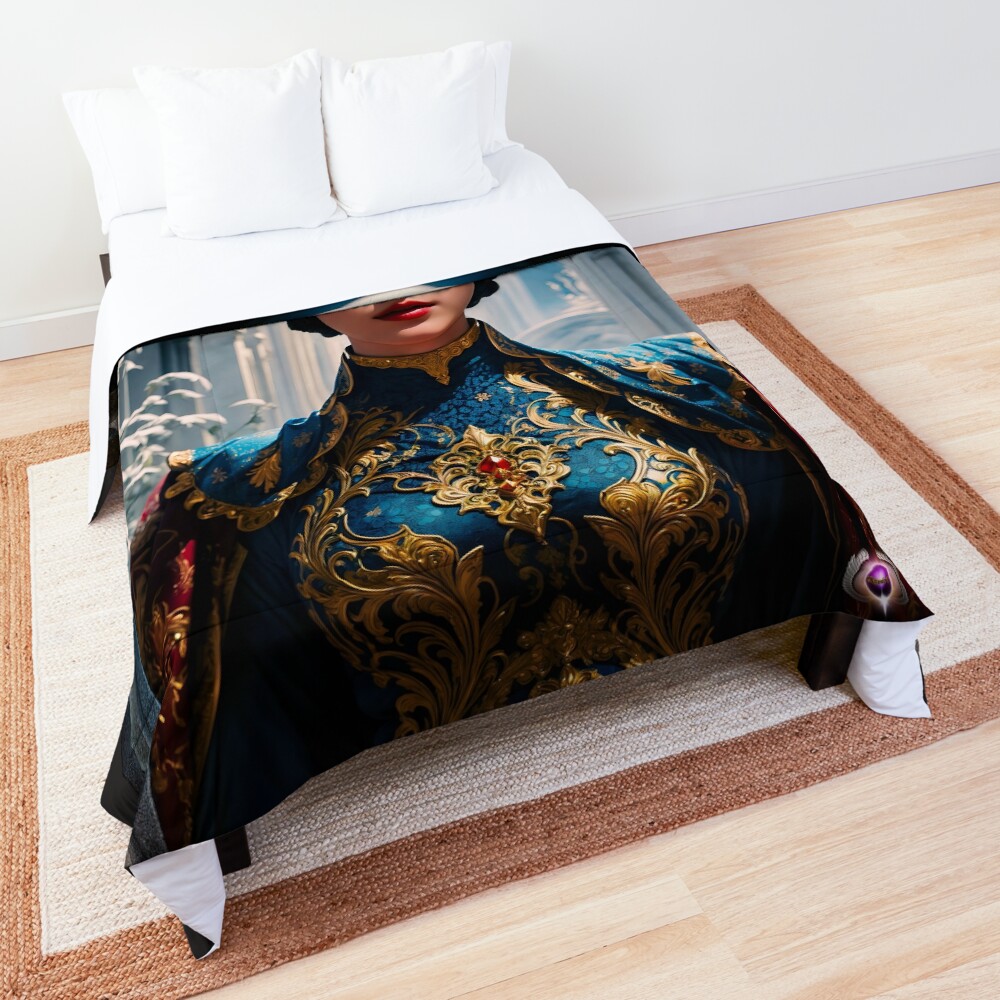 Portrait Of Duchess Taiesha Rynash Beautiful AI Concept Art by Xzendor7 Decorative Comforter