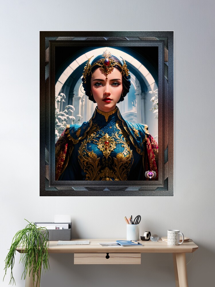 Portrait Of Duchess Taiesha Rynash Beautiful AI Concept Art by Xzendor7 Wall Decor Poster