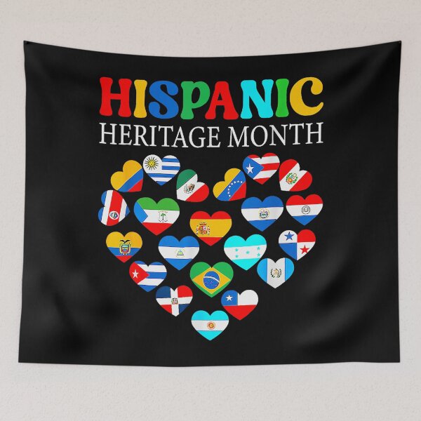 Item preview, Happy National Hispanic Heritage Month All Countries Heart designed and sold by Robertsonartist.