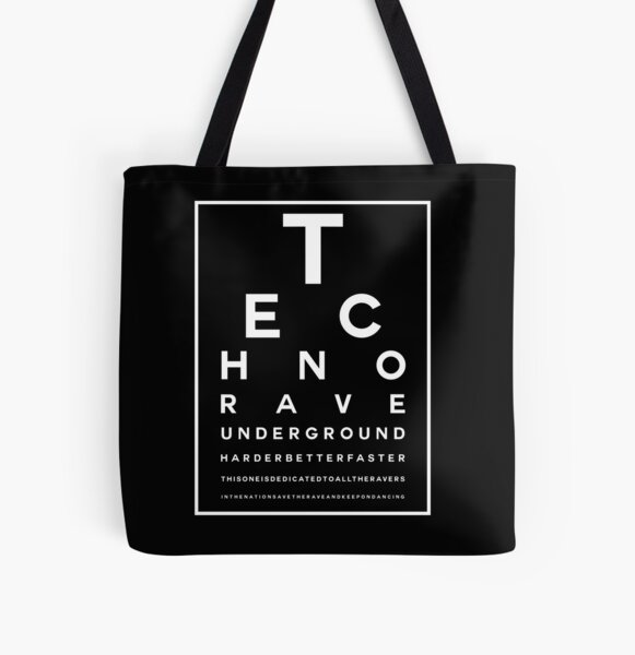 Techno Rave Visual Test #2 Allover-Print Tote Bag