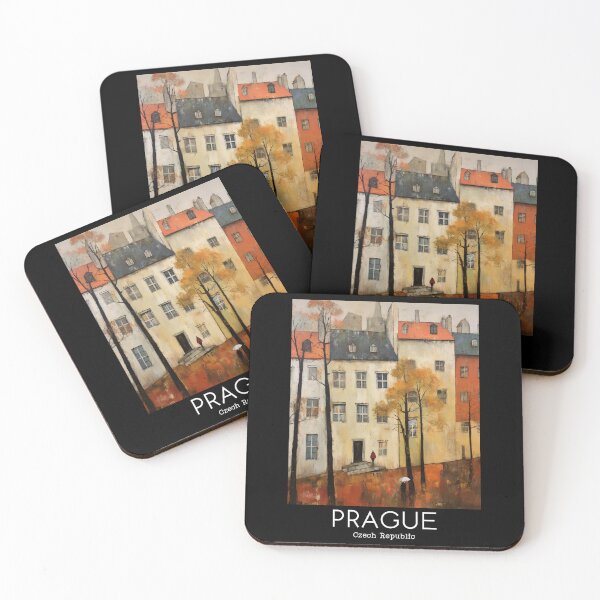 Item preview, A Vintage Travel Illustration of Prague - Czech Republic designed and sold by GoodOldVintage.