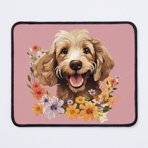 Item preview, Cockapoo Amongst Flowers designed and sold by ZombieLH.