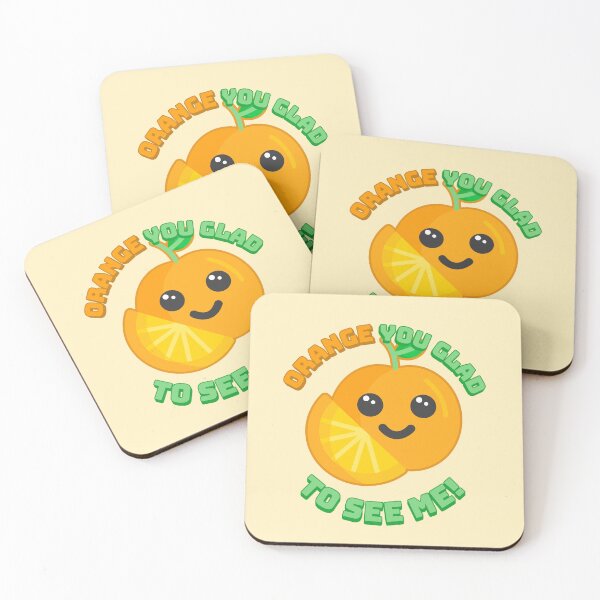Item preview, Orange You Glad To See Me! Cute Orange Cartoon designed and sold by PMCreative.