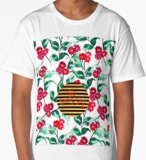 So sassy pattern with gold and black stripes Long T-Shirt