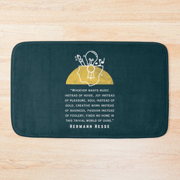 Item preview, Copy of Hermann Hesse quote: Whoever wants music instead of noise, joy instead of pleasure... finds no home in this trivial world of ours. designed and sold by artbleed.