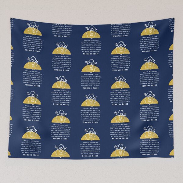 Item preview, Copy of Hermann Hesse quote: Whoever wants music instead of noise, joy instead of pleasure... finds no home in this trivial world of ours. designed and sold by artbleed.