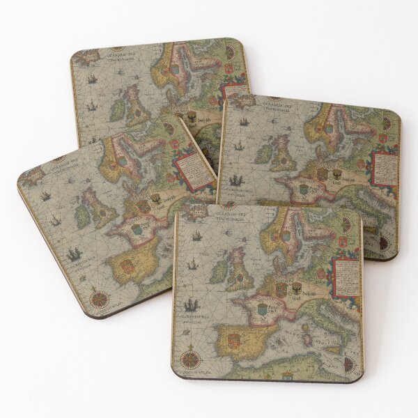 Item preview, Vintage Map of Europe (1592) designed and sold by BravuraMedia.