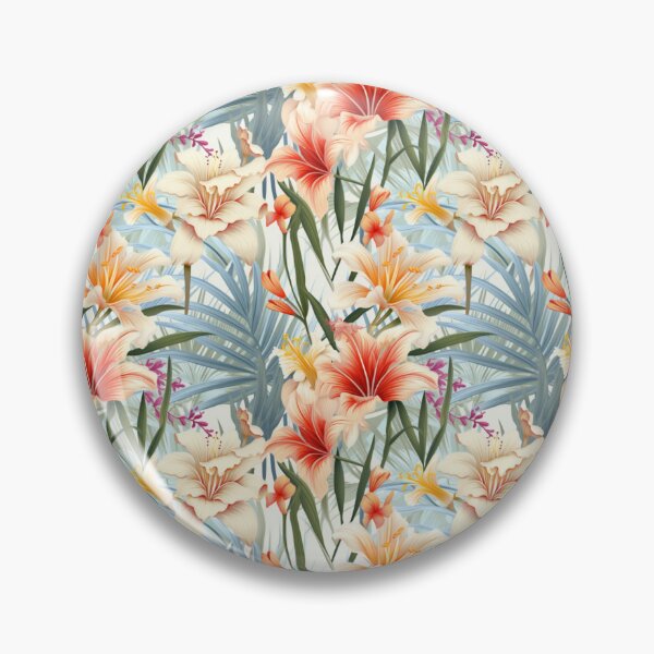 Item preview, Intricately detailed vector illustration of tropical flowers and reeds,  designed and sold by Jinnapat.