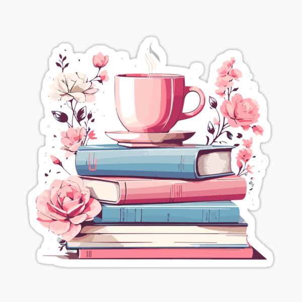 Item preview, Pastel Reading: Coffee & Flowers: Floral Botanical Academic Illustration designed and sold by LoFiArtFart.