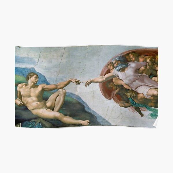 The Creation Of Adam Painting Poster