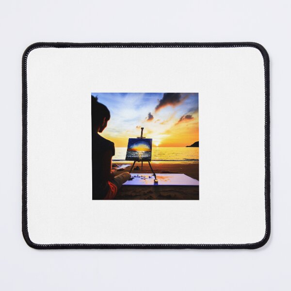 Item preview, Woman painting a sunset  designed and sold by LailaBCreations.