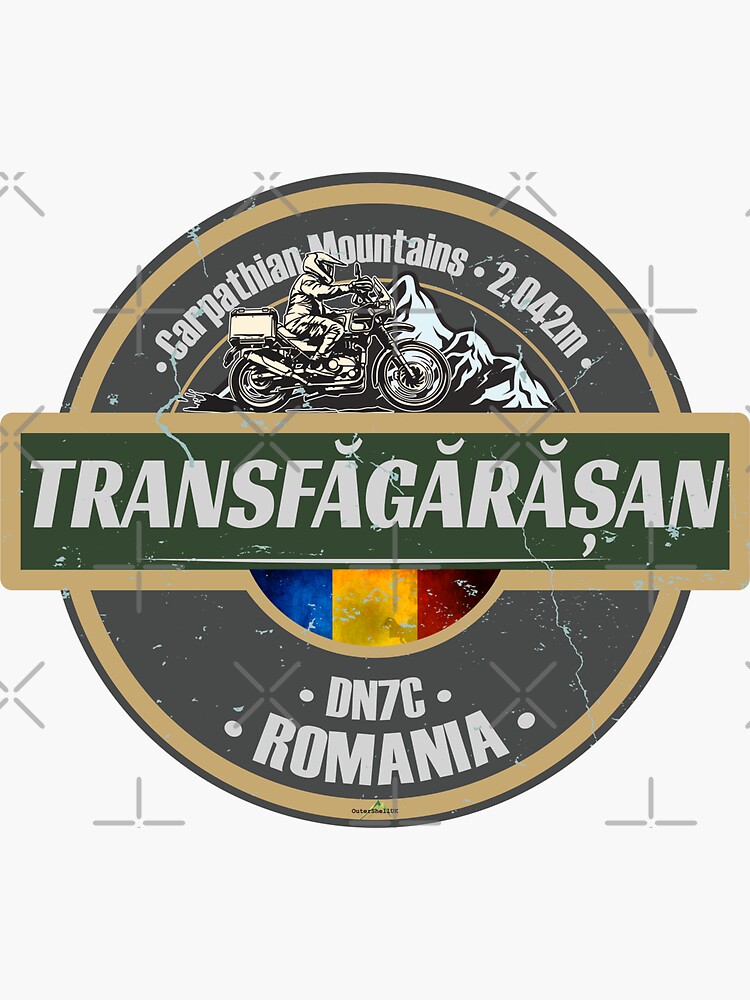 Transfagarasan Highway, Romania Motorcycle Sticker T-Shirt 03 Sticker for  Sale by OuterShellUK