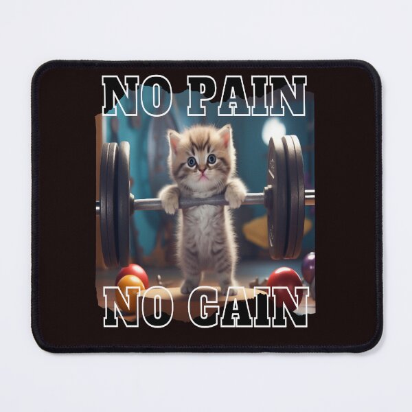 Item preview, Cat weightlifting Classic T-Shirt - No Pain No Gain designed and sold by BRENDABENT.