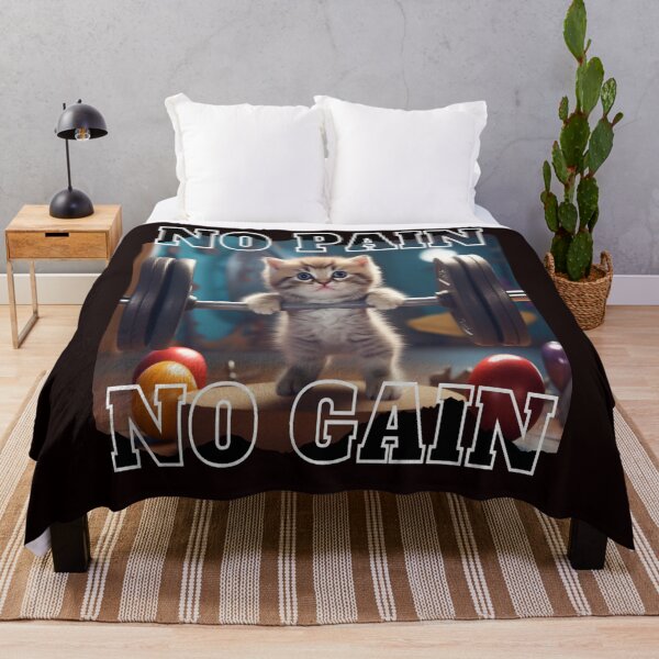 Item preview, Cat weightlifting Classic T-Shirt - No Pain No Gain designed and sold by BRENDABENT.