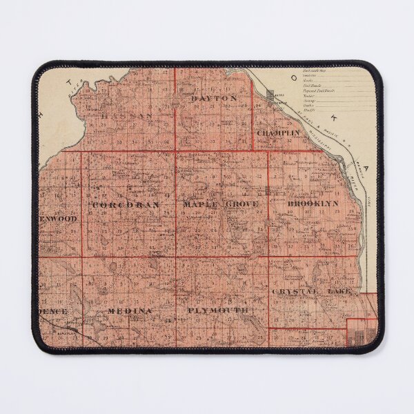 Item preview, Vintage Map of Hennepin County MN (1874) designed and sold by BravuraMedia.