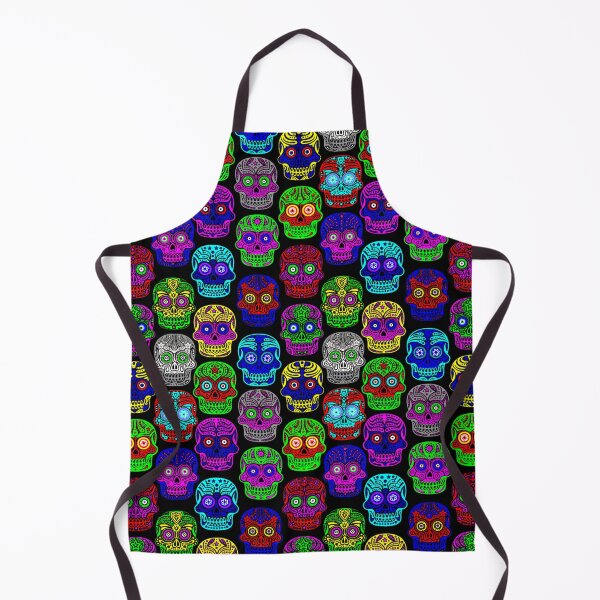 Item preview, Colourful Skulls pattern designed and sold by Neontuna.