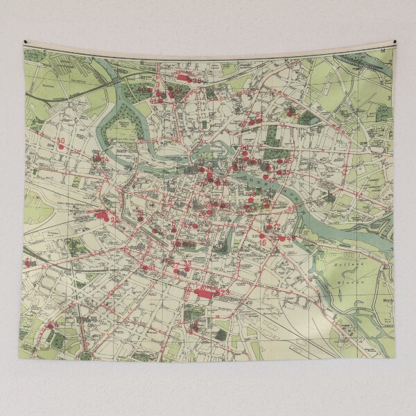 Item preview, Vintage Map of Wroclaw Poland (1925) designed and sold by BravuraMedia.