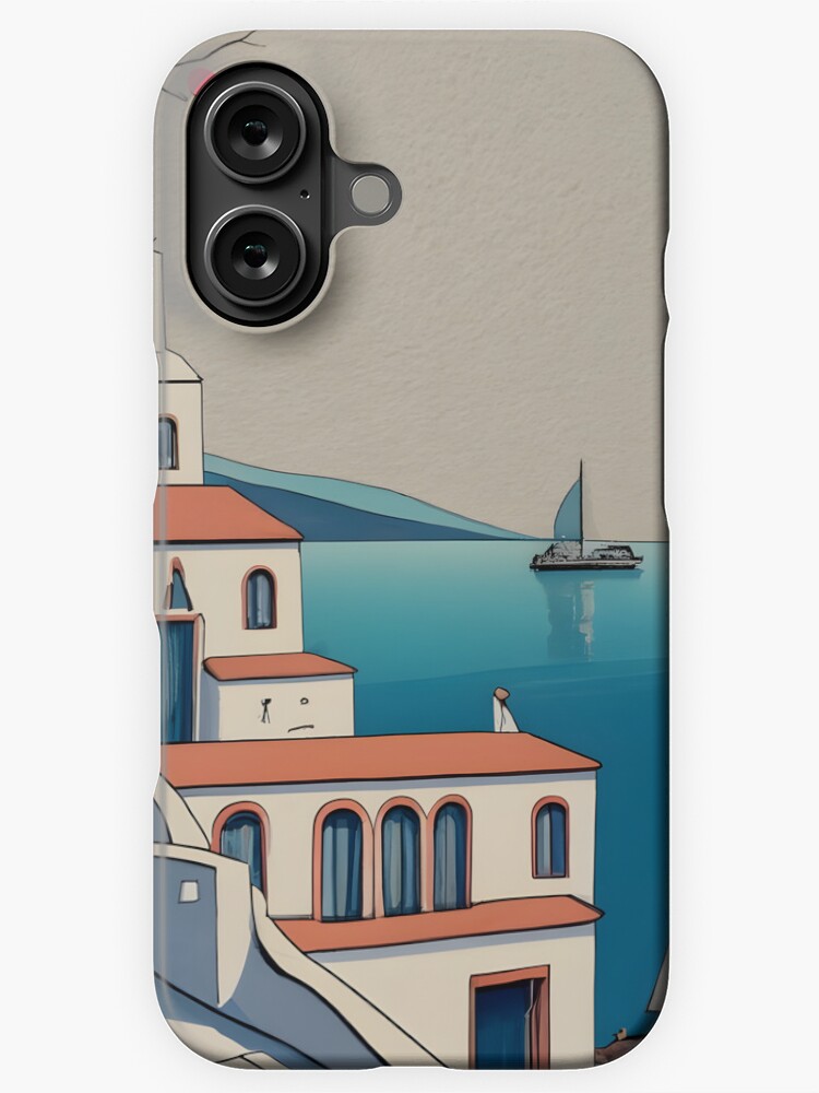 Thumbnail 1 of 4, iPhone Case, Old Traditional Greece Cycladic home Drawing designed and sold by Patricks-Art.