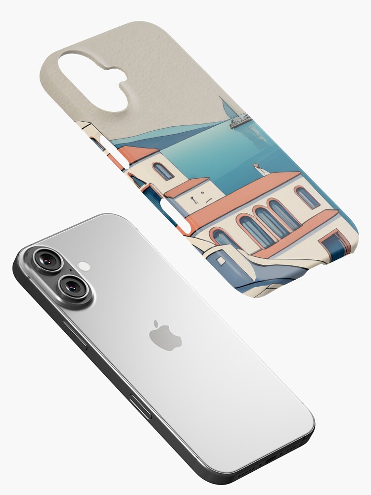 Thumbnail 2 of 4, iPhone Case, Old Traditional Greece Cycladic home Drawing designed and sold by Patricks-Art.