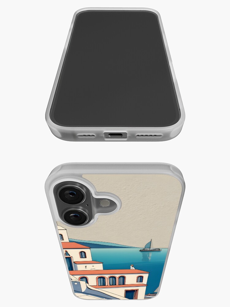 Thumbnail 3 of 5, iPhone Case, Old Traditional Greece Cycladic home Drawing designed and sold by Patricks-Art.