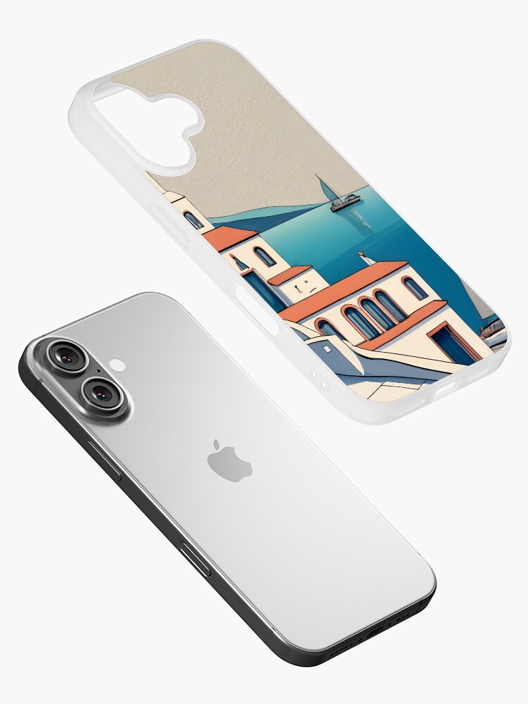 Thumbnail 2 of 5, iPhone Case, Old Traditional Greece Cycladic home Drawing designed and sold by Patricks-Art.