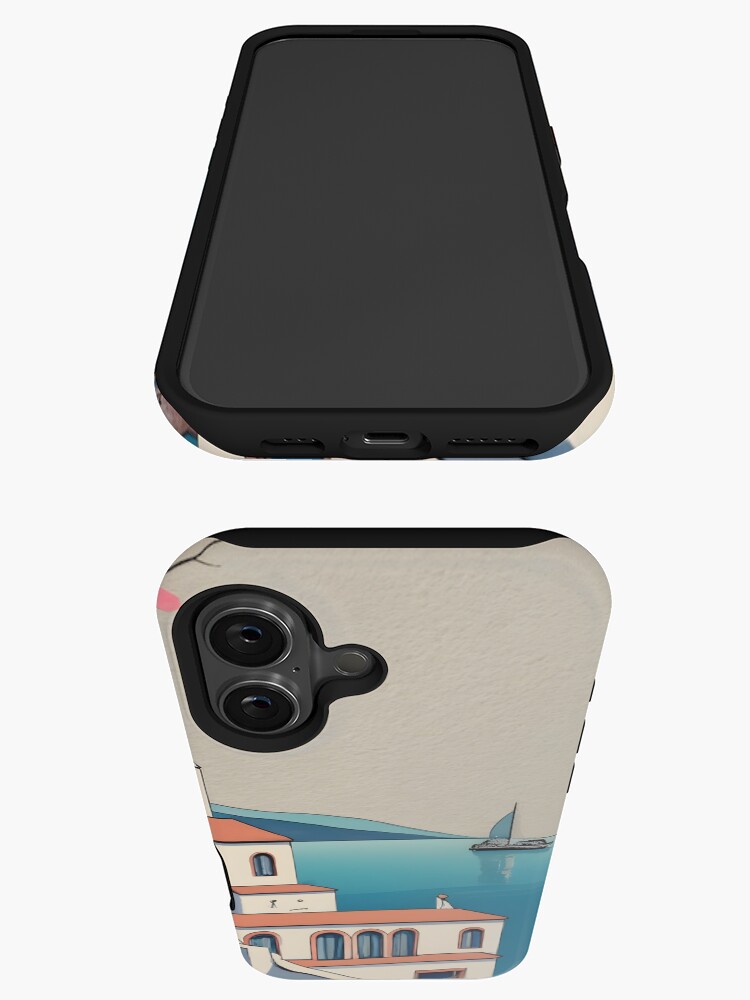 Thumbnail 3 of 4, iPhone Case, Old Traditional Greece Cycladic home Drawing designed and sold by Patricks-Art.
