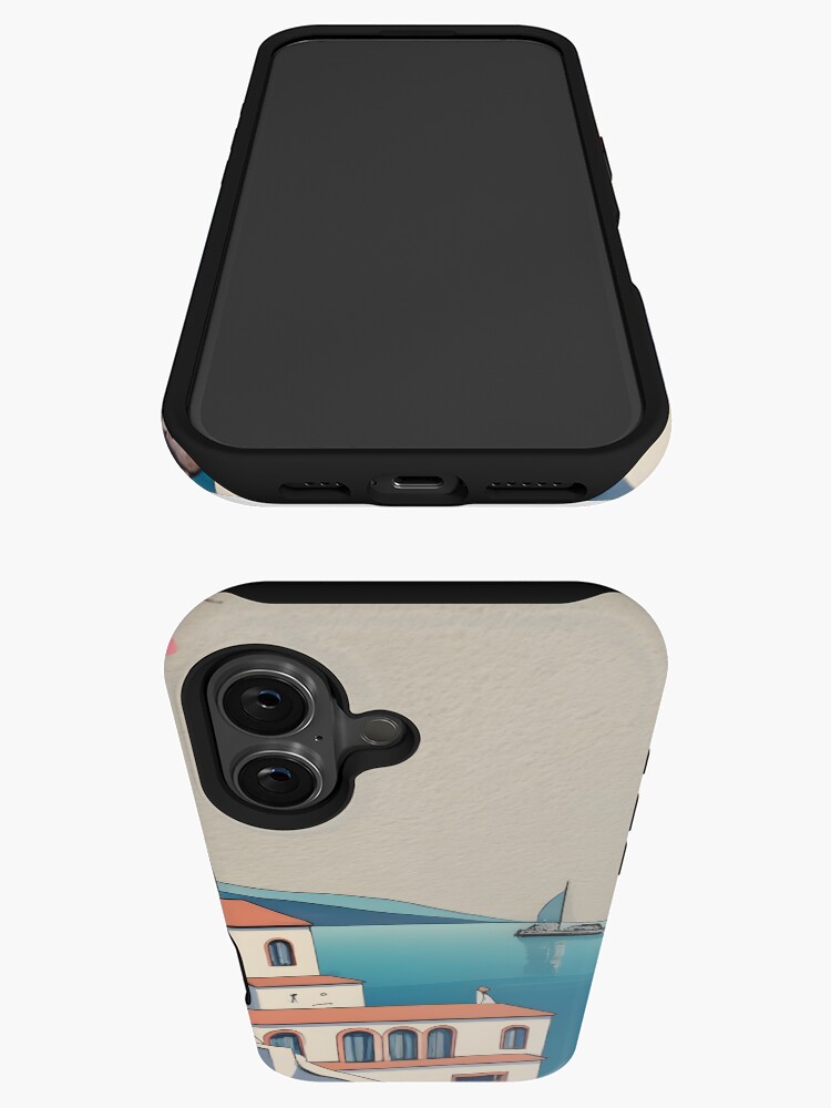 Thumbnail 3 of 4, iPhone Case, Old Traditional Greece Cycladic home Drawing designed and sold by Patricks-Art.