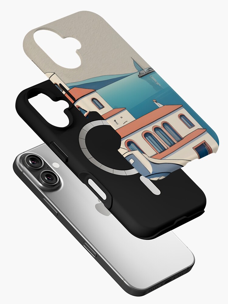 Thumbnail 2 of 4, iPhone Case, Old Traditional Greece Cycladic home Drawing designed and sold by Patricks-Art.