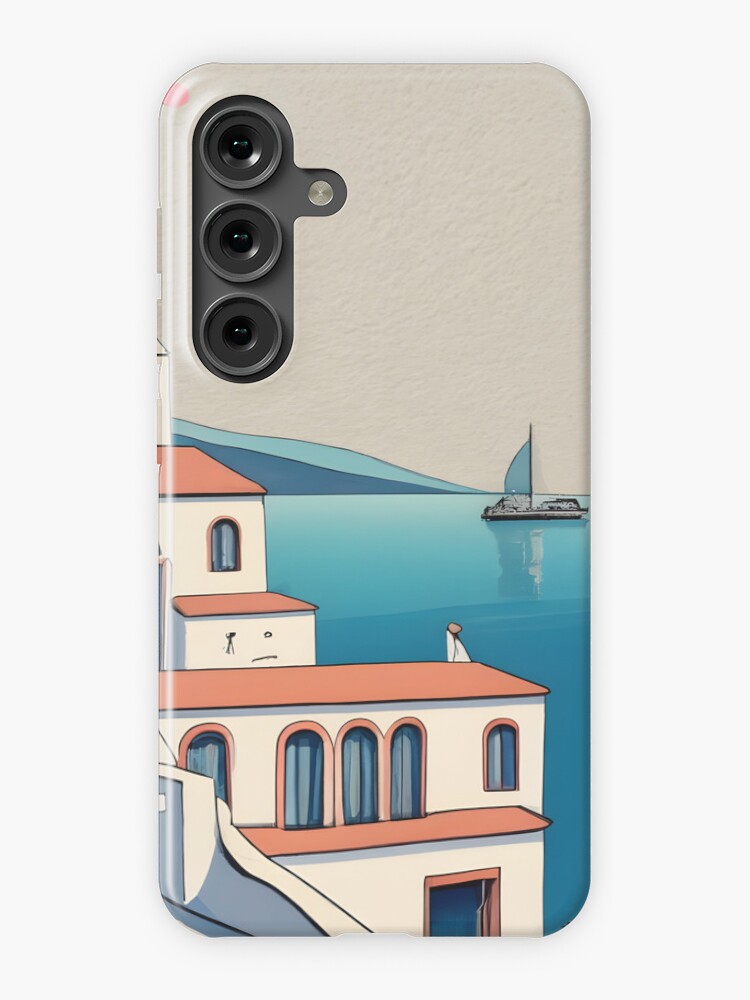 Thumbnail 1 of 4, Samsung Galaxy Phone Case, Old Traditional Greece Cycladic home Drawing designed and sold by Patricks-Art.
