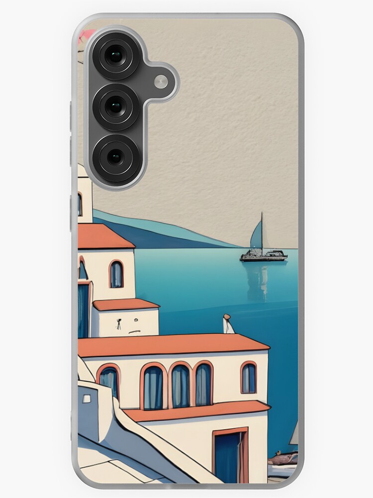 Thumbnail 1 of 4, Samsung Galaxy Phone Case, Old Traditional Greece Cycladic home Drawing designed and sold by Patricks-Art.
