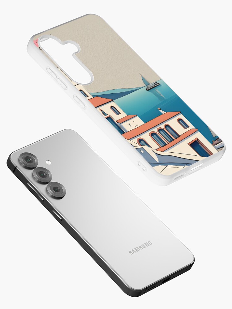 Thumbnail 2 of 4, Samsung Galaxy Phone Case, Old Traditional Greece Cycladic home Drawing designed and sold by Patricks-Art.