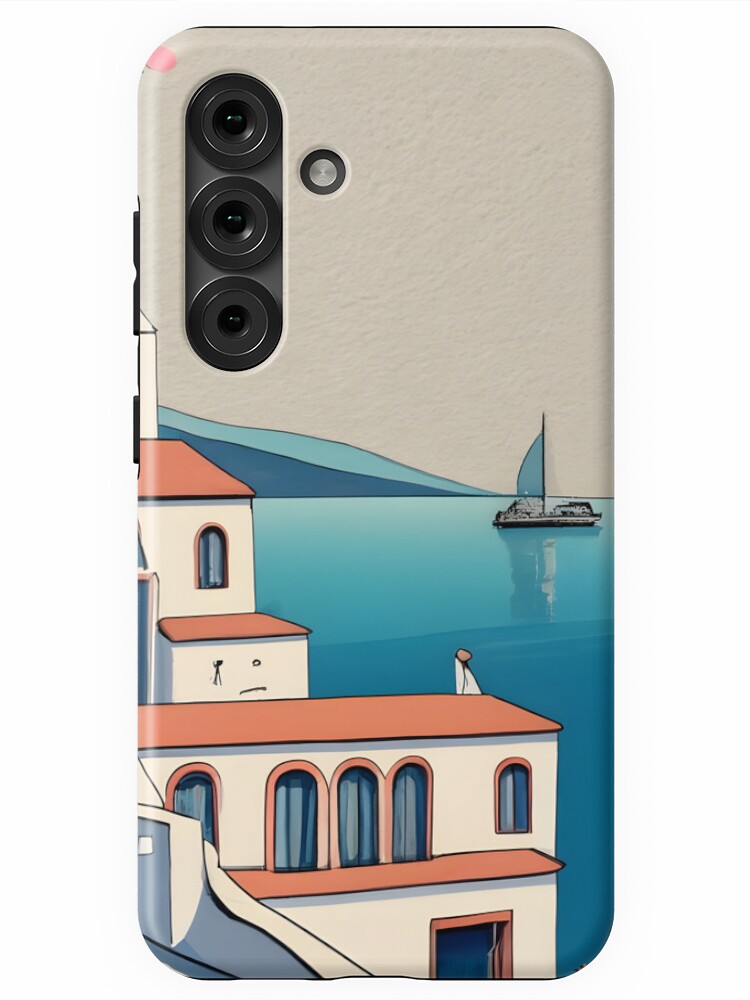 Thumbnail 1 of 4, Samsung Galaxy Phone Case, Old Traditional Greece Cycladic home Drawing designed and sold by Patricks-Art.