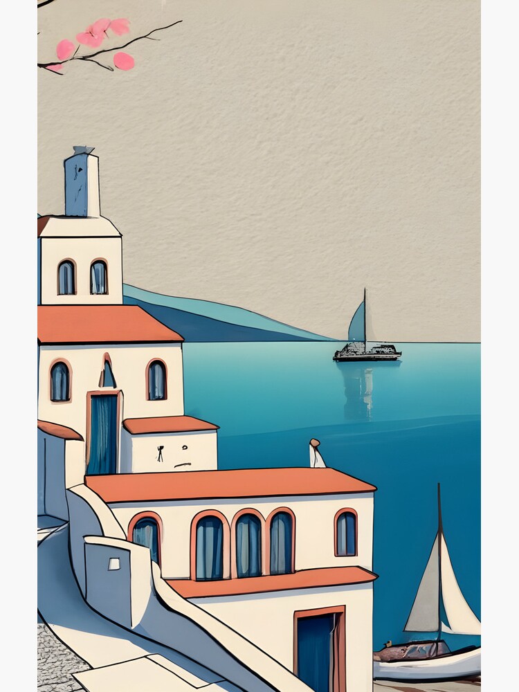 Thumbnail 4 of 4, Samsung Galaxy Phone Case, Old Traditional Greece Cycladic home Drawing designed and sold by Patricks-Art.